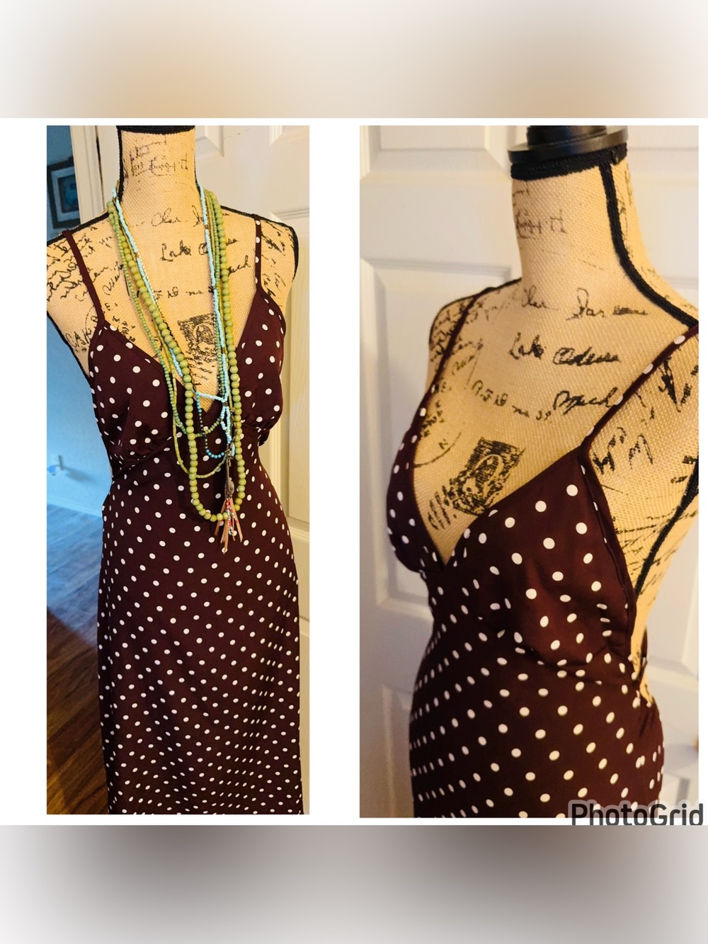 Zara Brown Polka Dot Slip Dress S NWOT - Picture 9 of 13